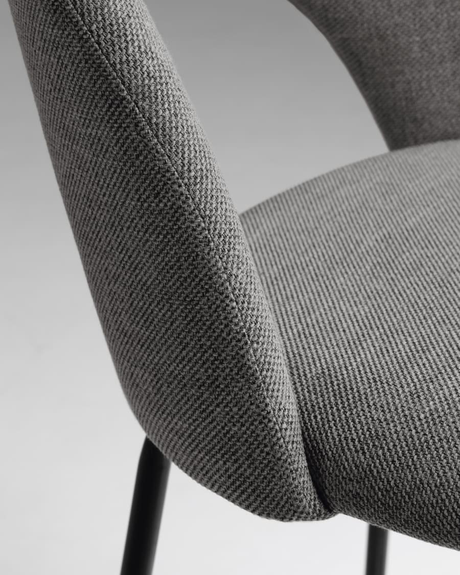 Mahalia dark grey stool height 63 cm FSC 100%