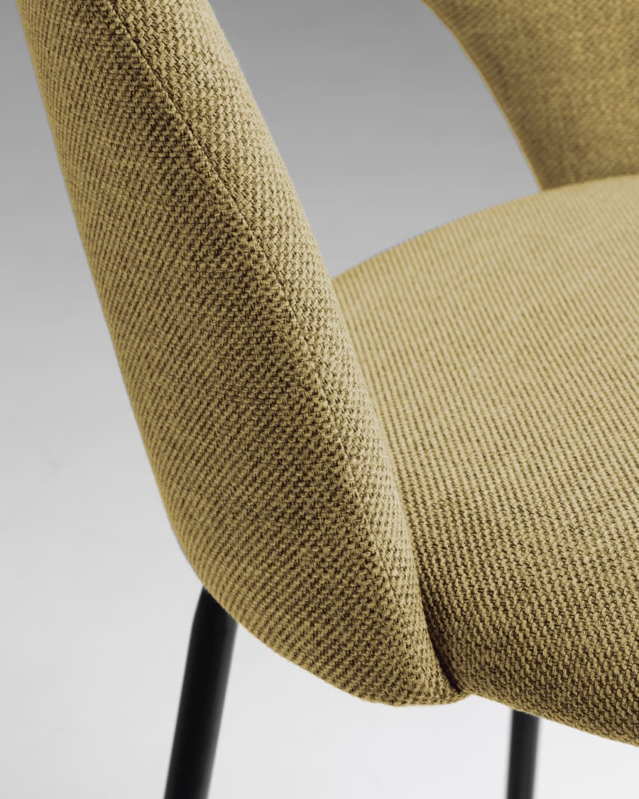 Mahalia mustard-yellow stool height 63 cm FSC 100%