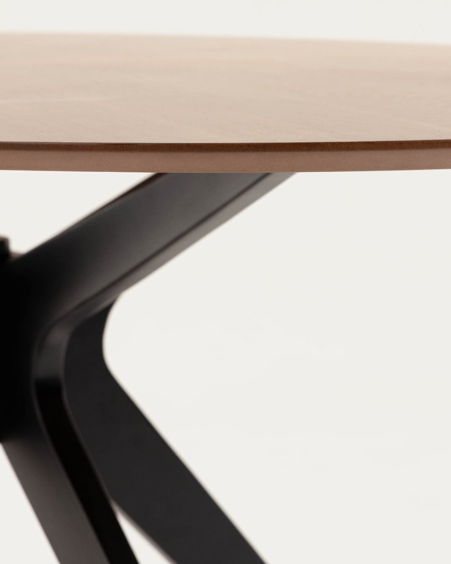 Naanim table with walnut veneer and legs in a black finish, 180 x 110 cm.