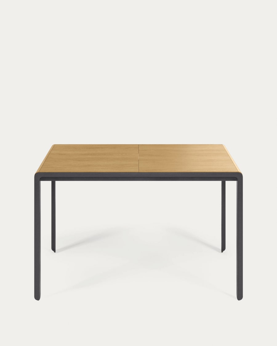 Nadyria extendable table with oak veneer and steel legs 120 (160) x 80 cm