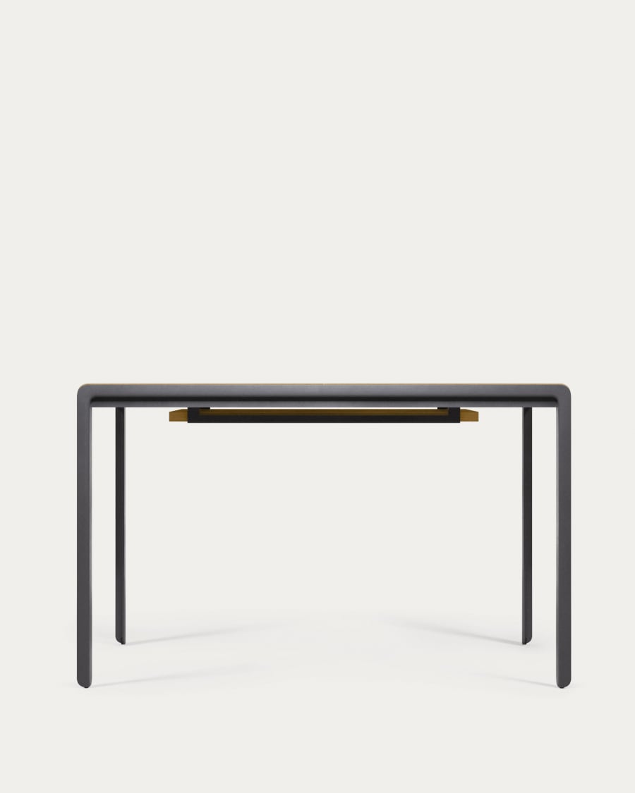 Nadyria extendable table with oak veneer and steel legs 120 (160) x 80 cm