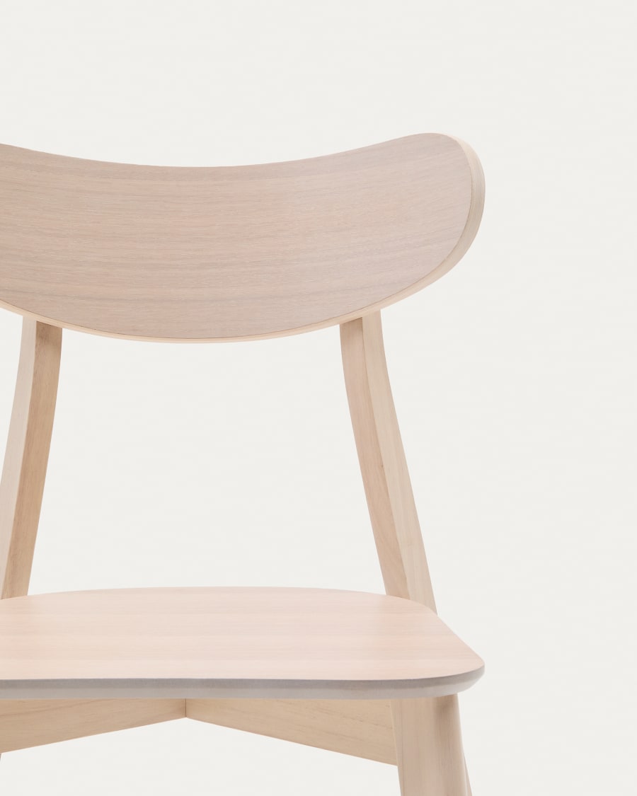 Safina chair in oak veneer and solid rubber wood