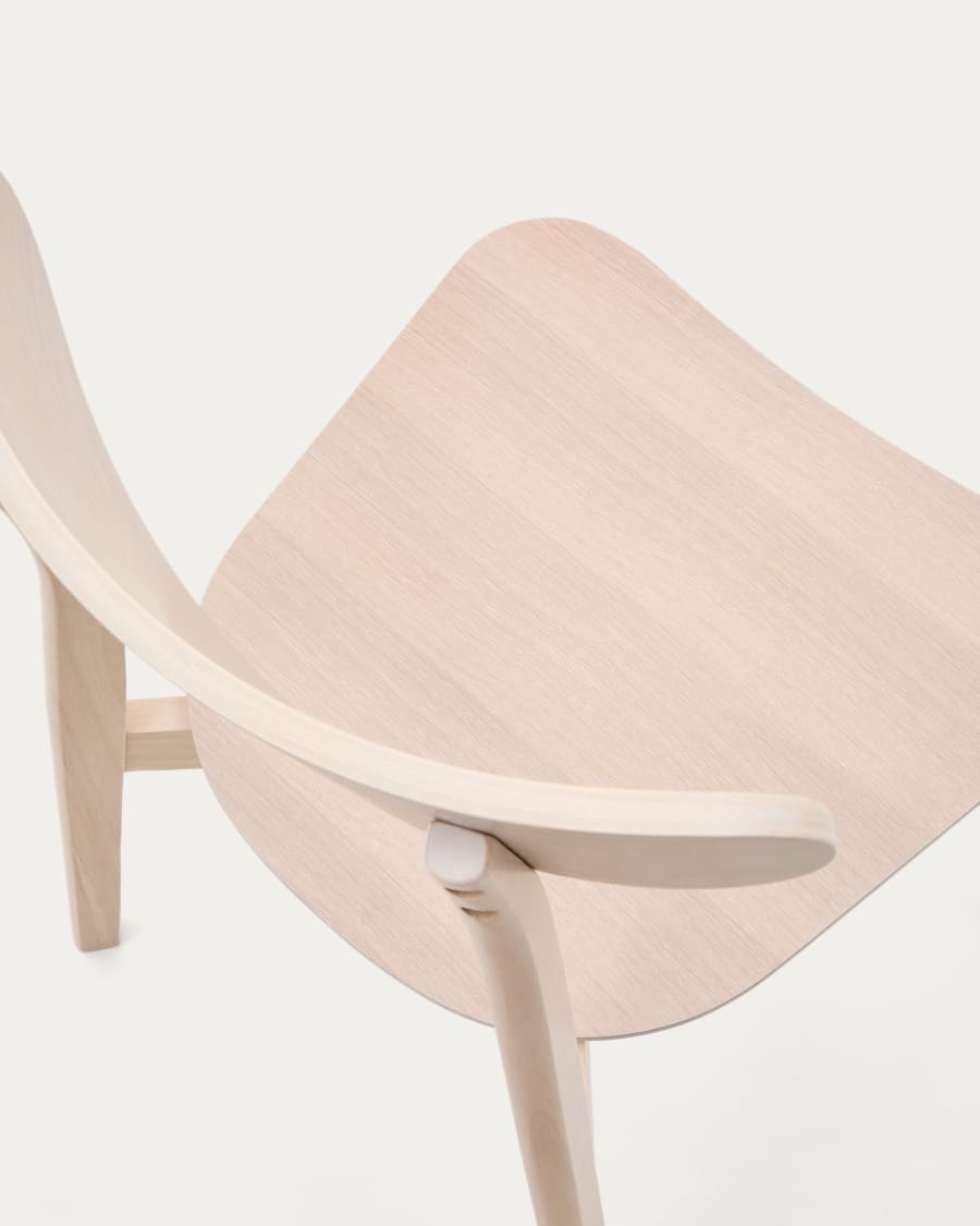 Safina chair in oak veneer and solid rubber wood