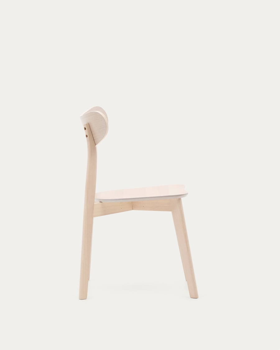 Safina chair in oak veneer and solid rubber wood