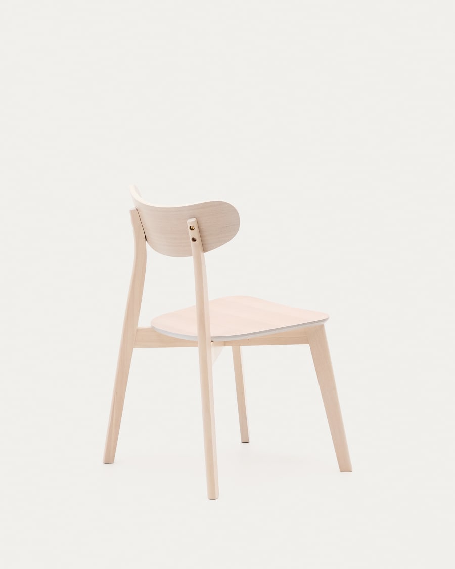 Safina chair in oak veneer and solid rubber wood