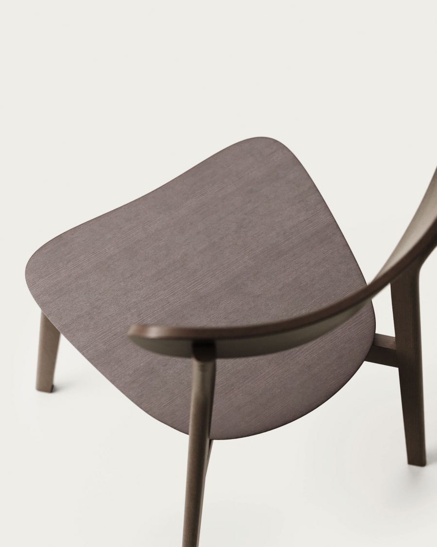 Safina chair in ash veneer and solid rubber wood