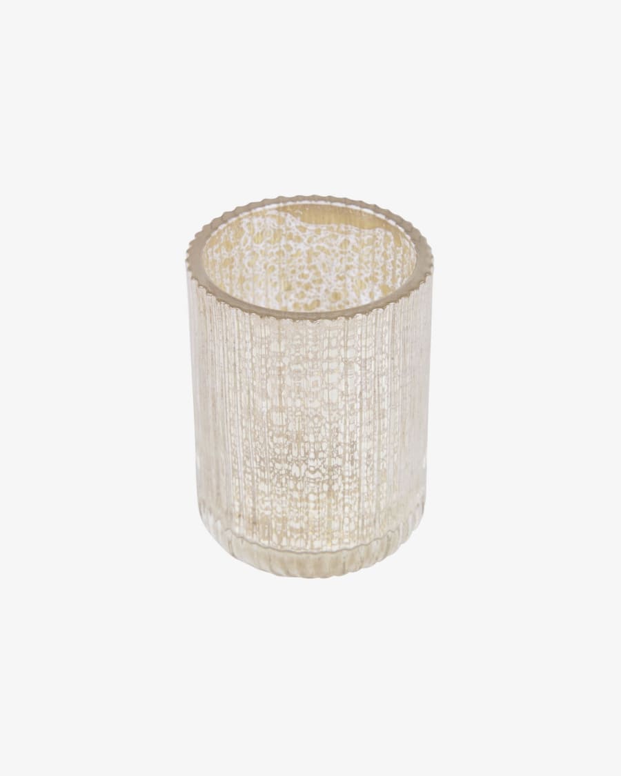 Christell gold glass toothbrush holder