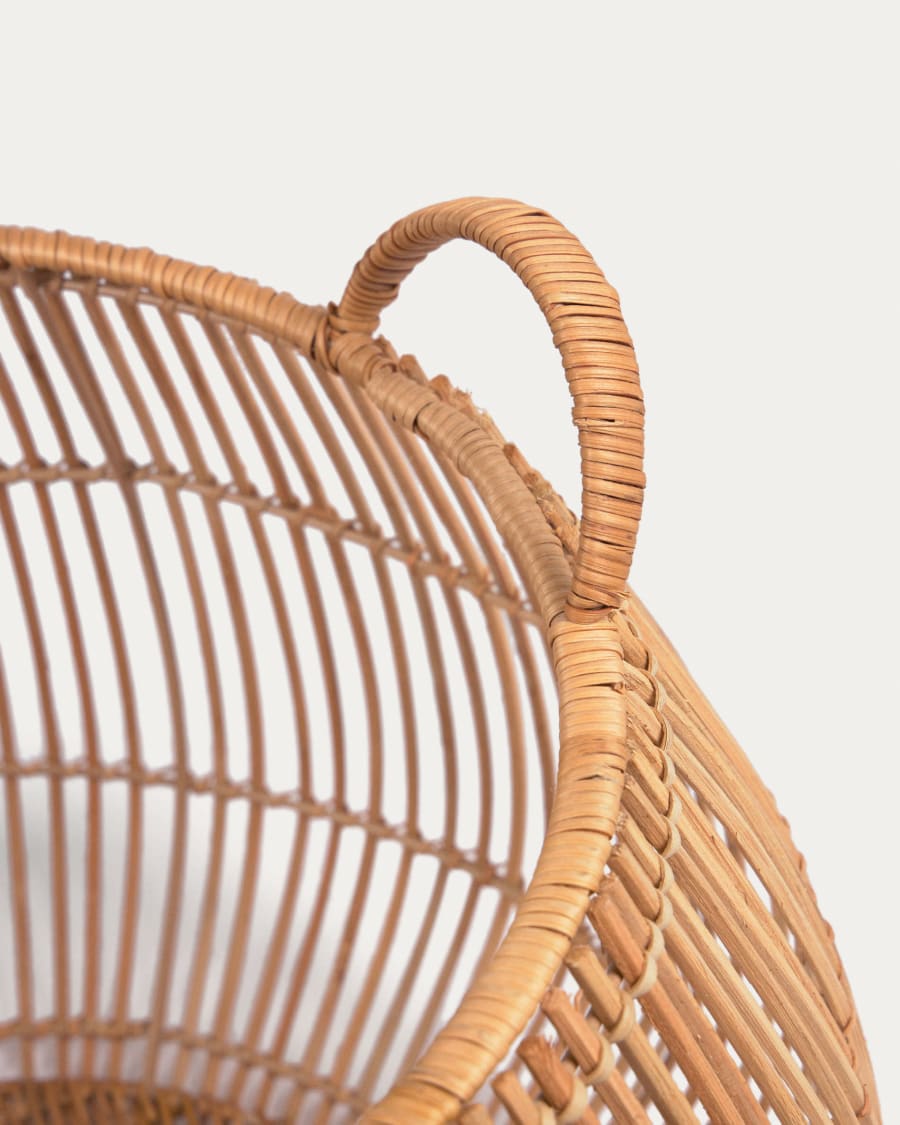 Daya set of 2 baskets in 100% rattan with natural finish