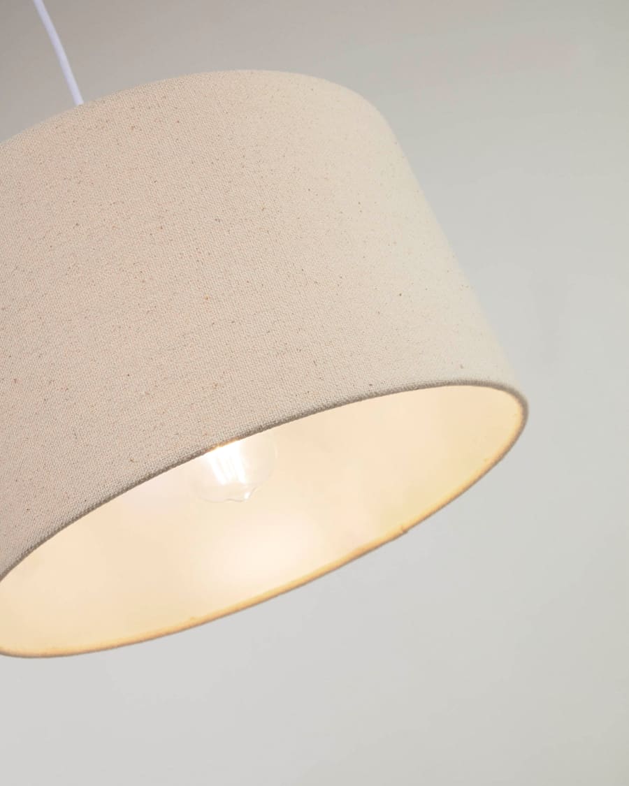 Nazli large linen ceiling light shade with beige finish Ø 50 cm