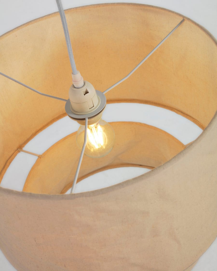 Mariela ceiling lamp shade in linen with beige finish Ø 40 cm