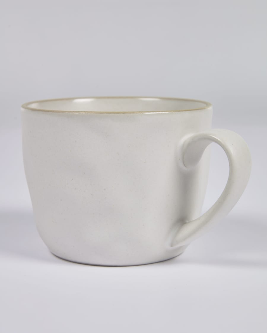 Ryba mug in white and brown ceramic