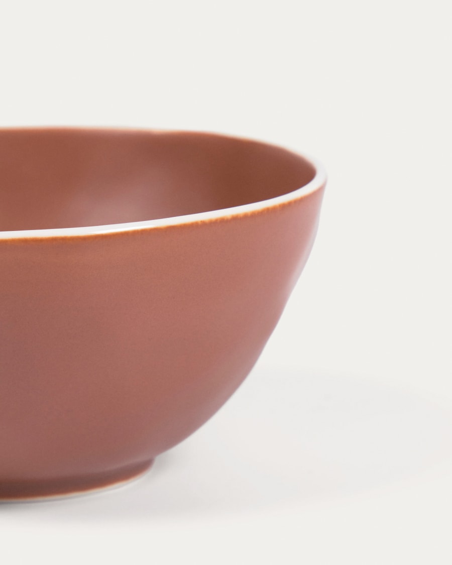 Rin bowl in brown ceramic