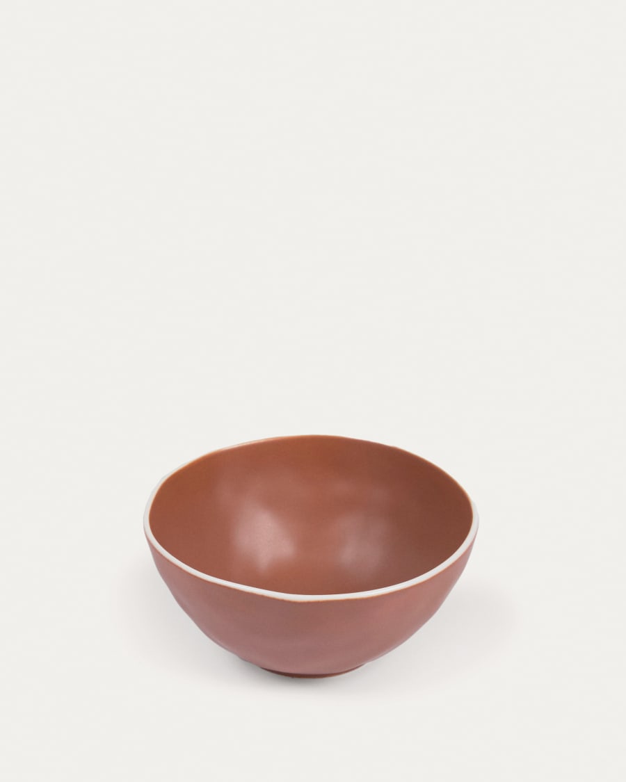 Rin bowl in brown ceramic