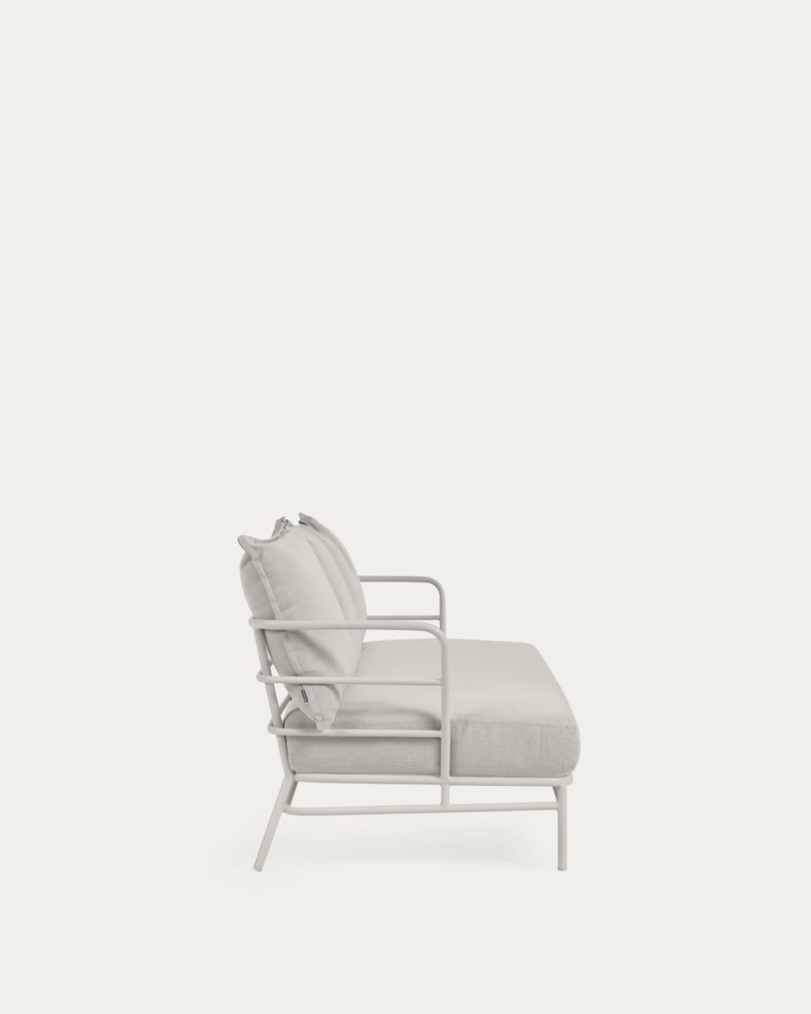 Mareluz 3 seater sofa in white steel, 197 cm