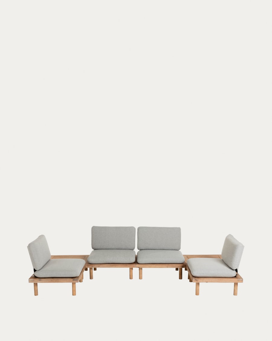 Viridis 4 armchairs and 2 tables set FSC 100%