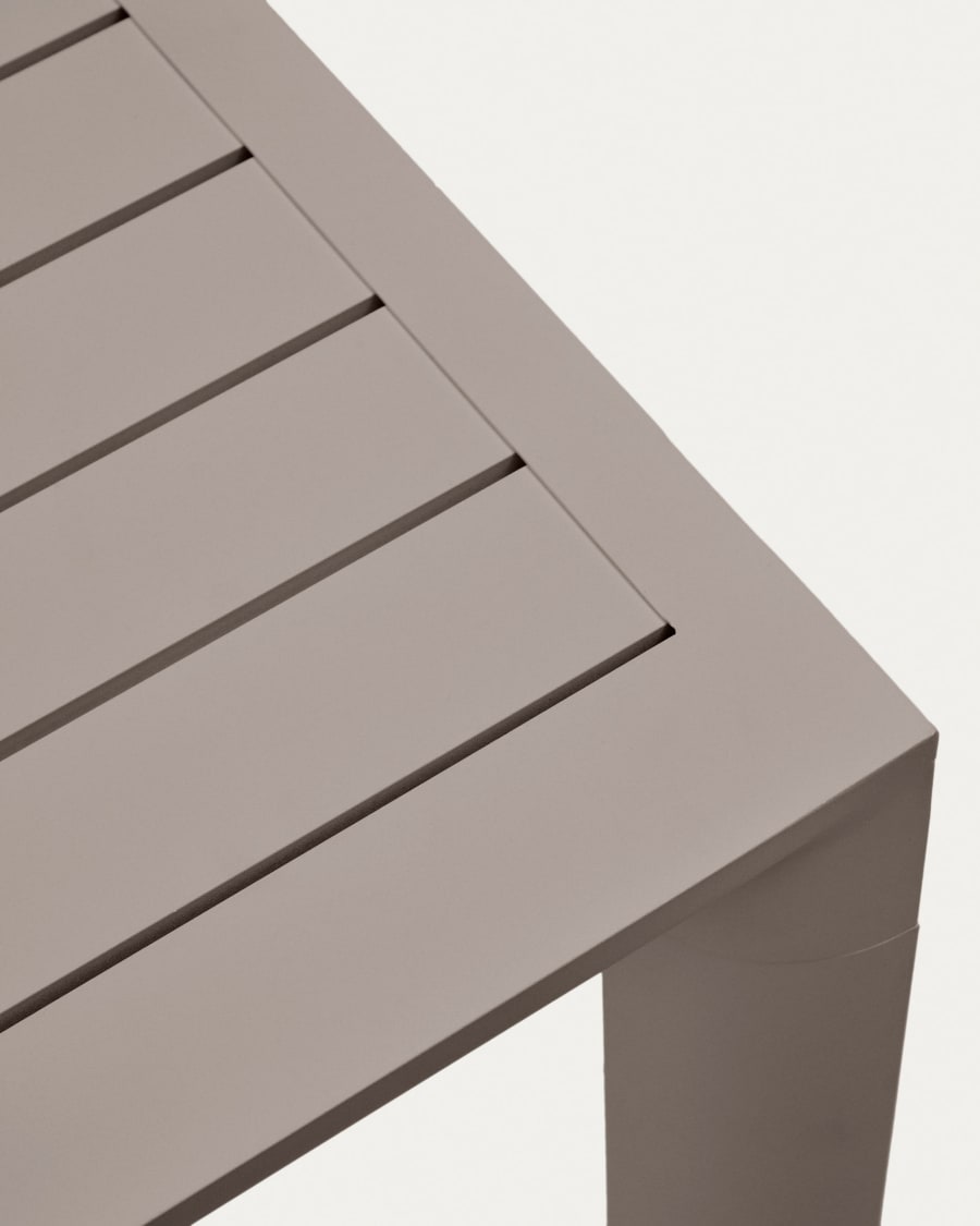Culip aluminium outdoor table in powder coated brown finish, 180 x 90 cm