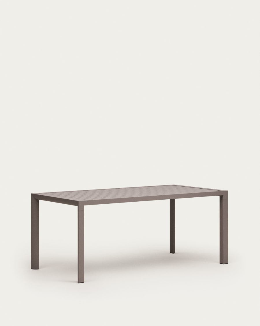 Culip aluminium outdoor table in powder coated brown finish, 180 x 90 cm