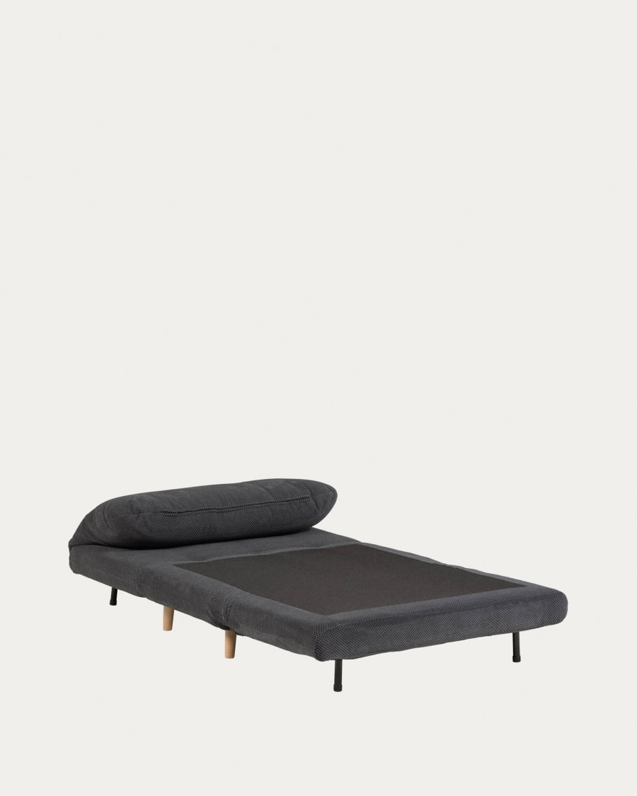2θ καναπές-κρεβάτι Keren, σκούρο γκρι κοτλέ, 106εκ