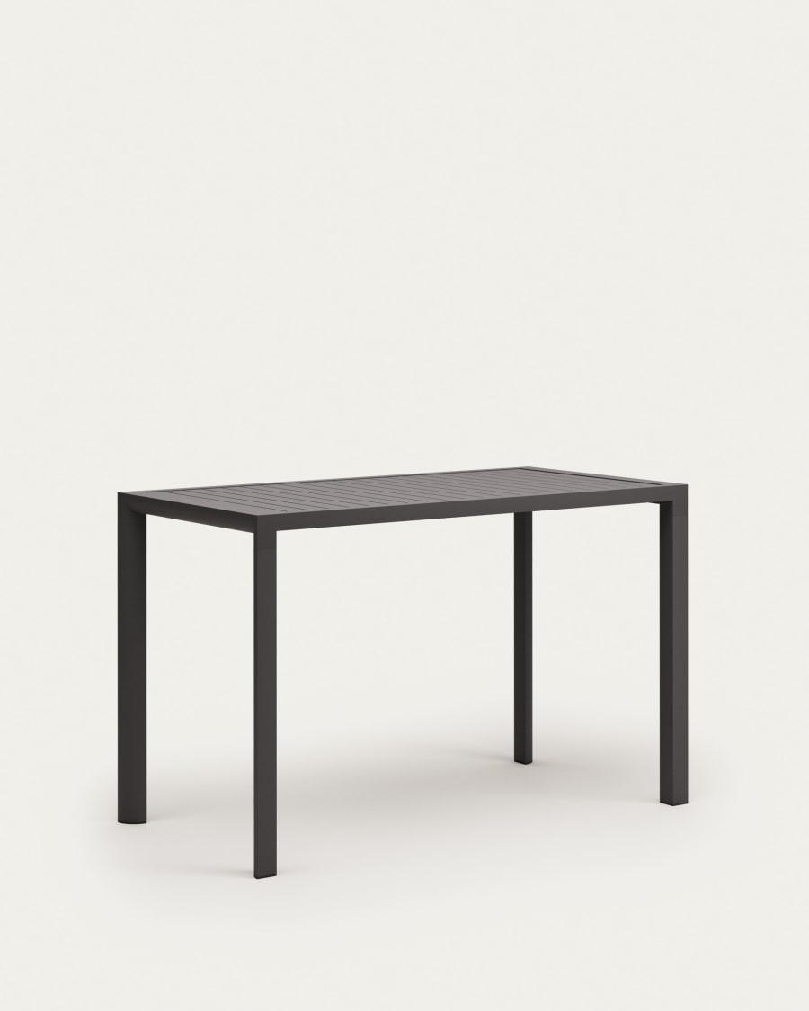 Culip aluminium outdoor bar table in powder coated grey finish, 150 x 77 cm