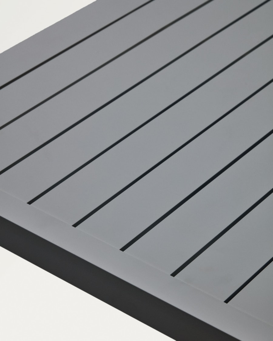 Culip aluminium outdoor bar table in powder coated grey finish, 150 x 77 cm