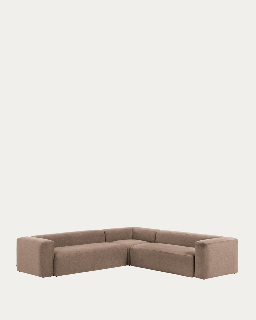 Blok 6-seater corner sofa in pink 320 x 320 cm