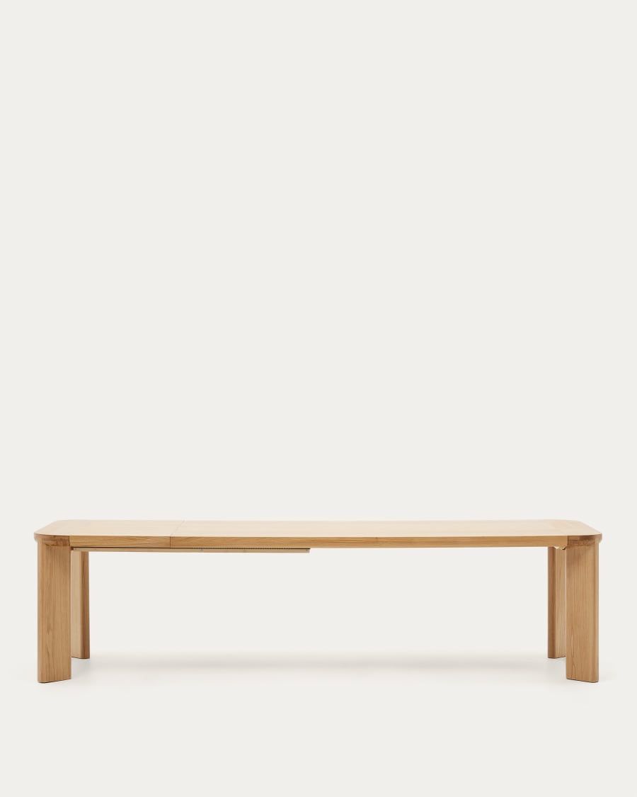 Jondal extendable table made of solid wood and oak veneer, 240 (320) cm x 100 cm FSC 100%
