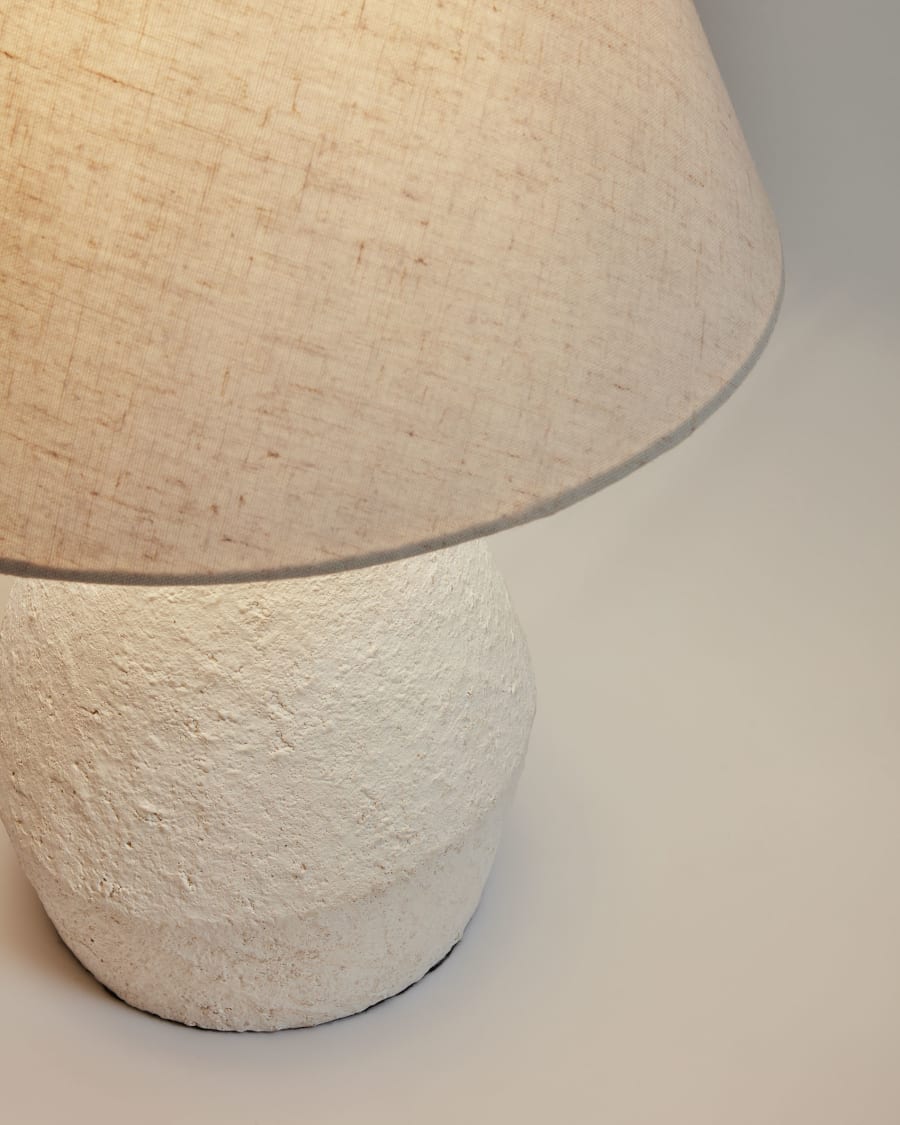 Noara magnesium table lamp with a white finish