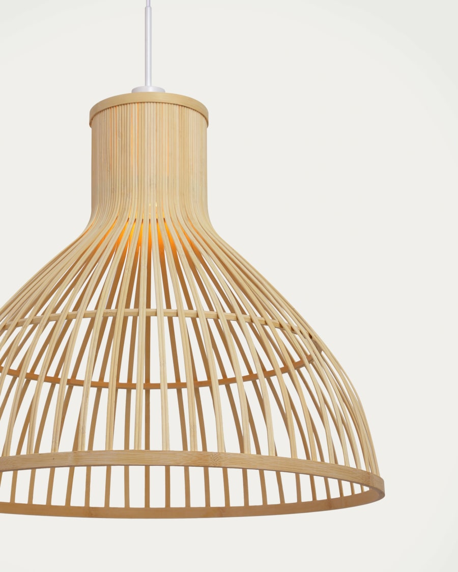 Nathaya bamboo ceiling lampshade with a natural finish, Ø 60 cm