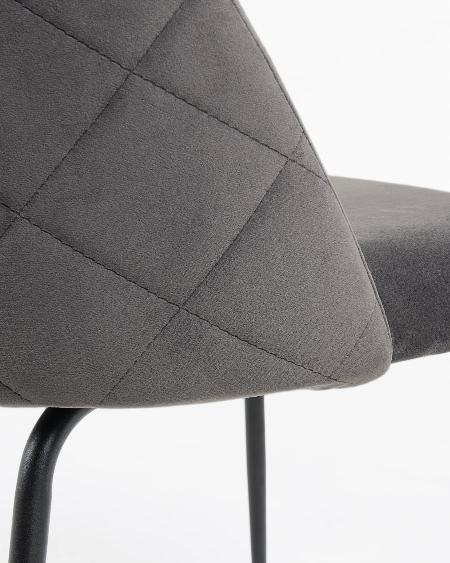 Ivonne grey velvet chair