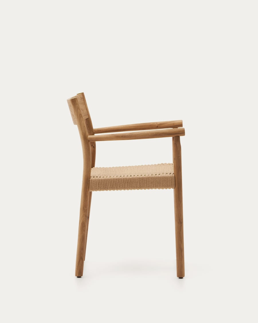 Yalia chair in solid oak  with natural finish and rope seat FSC 100%