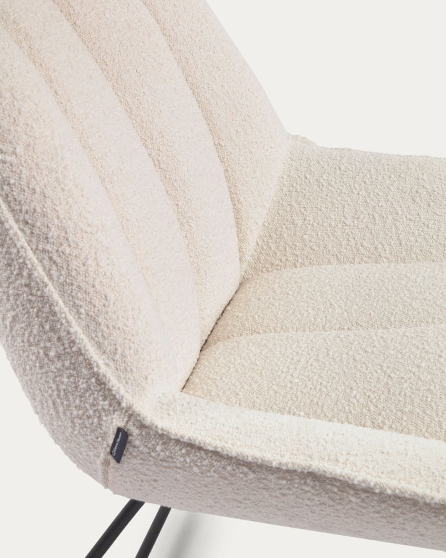 Marlina white bouclé rocking chair