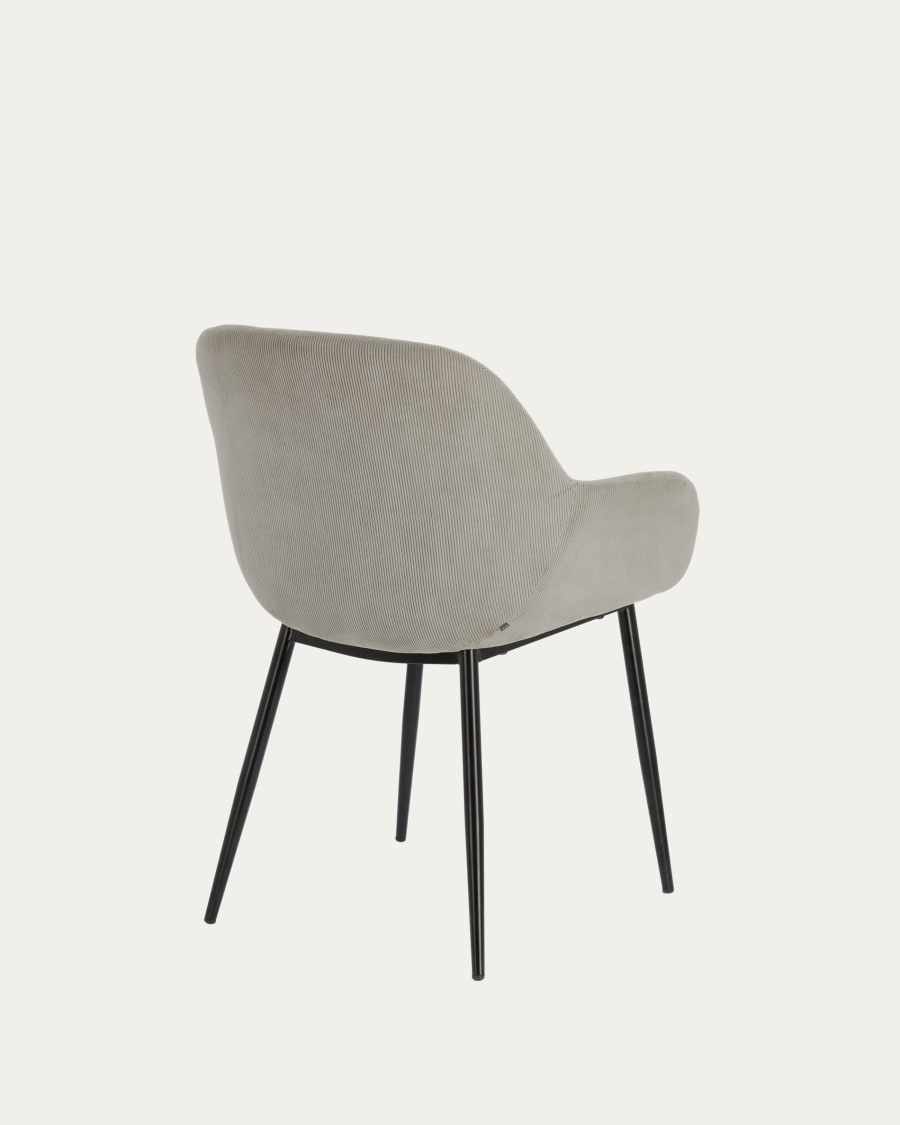 Konna light grey corduroy chair