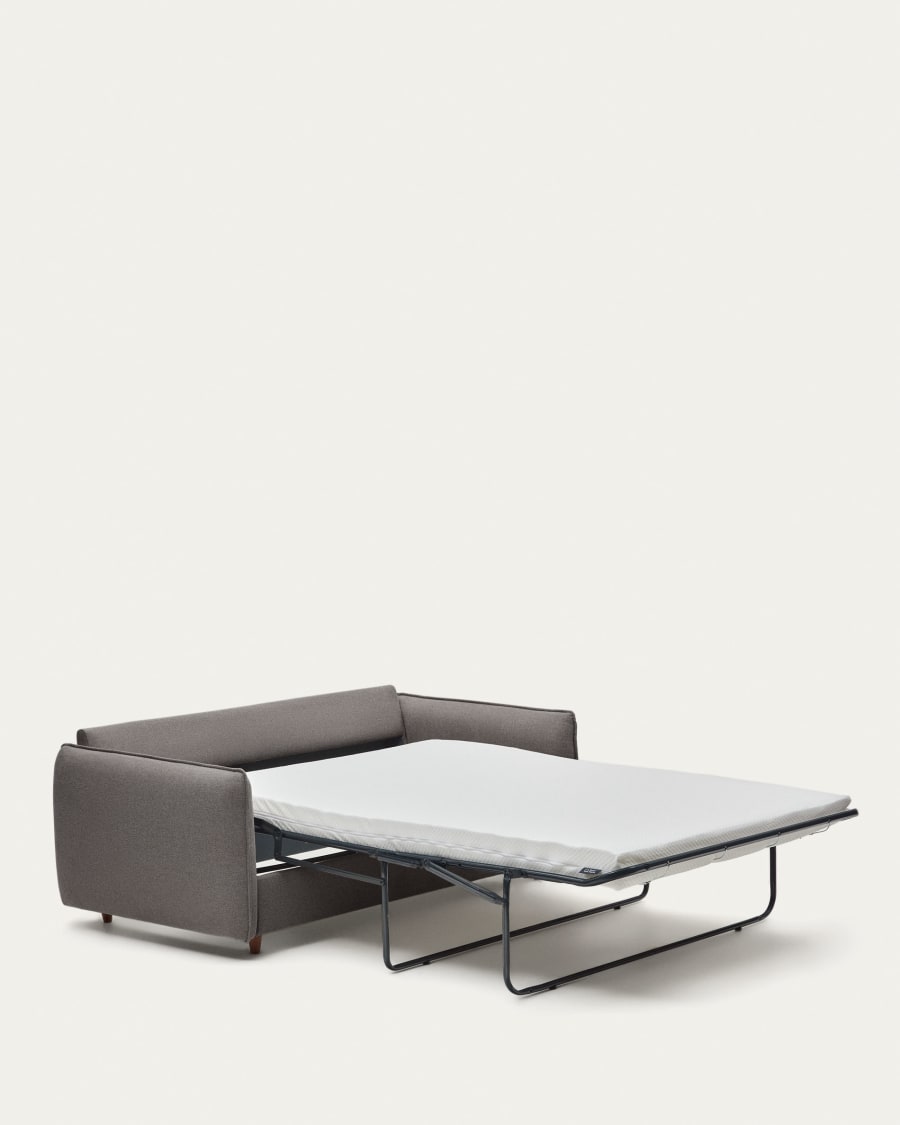 Carlota 2 seater sofa bed in grey chenille, 140 cm