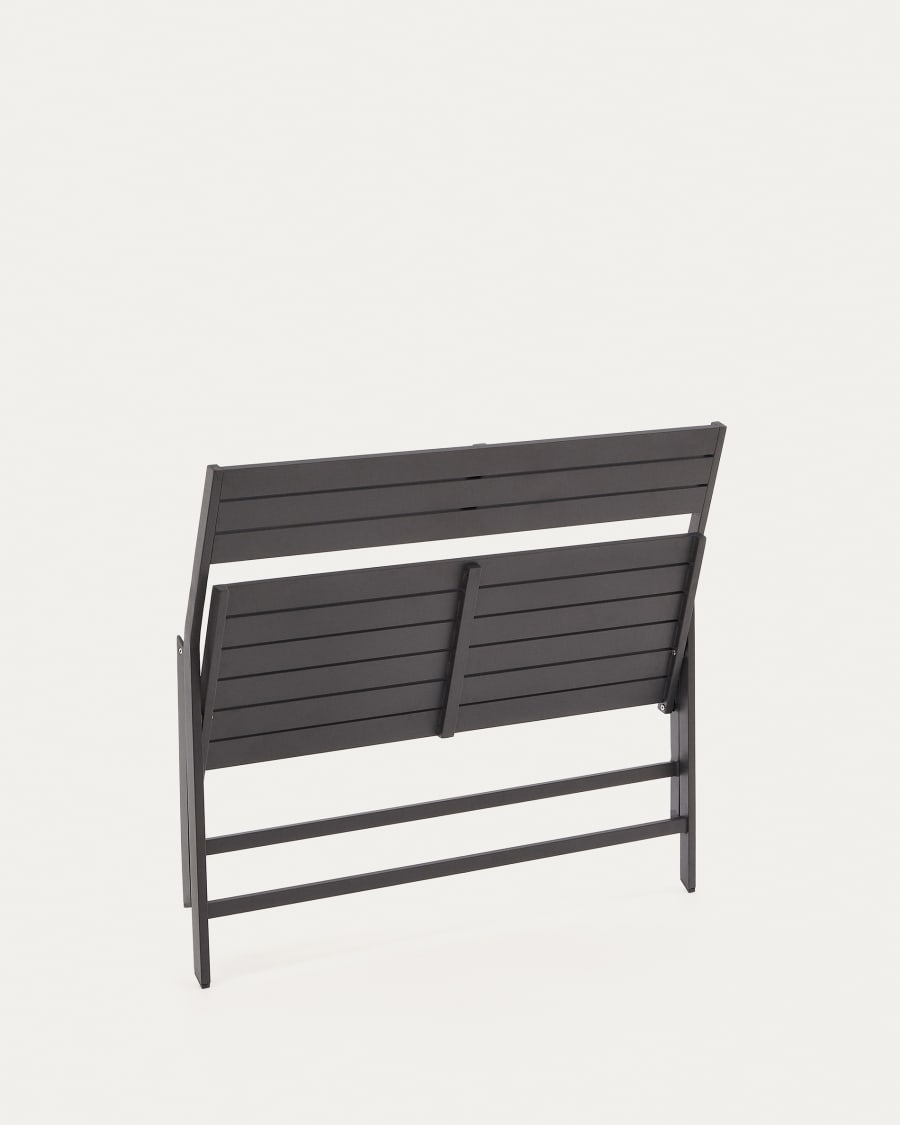 Folding outdoor Bench torreta made of aluminum with dark grey finish