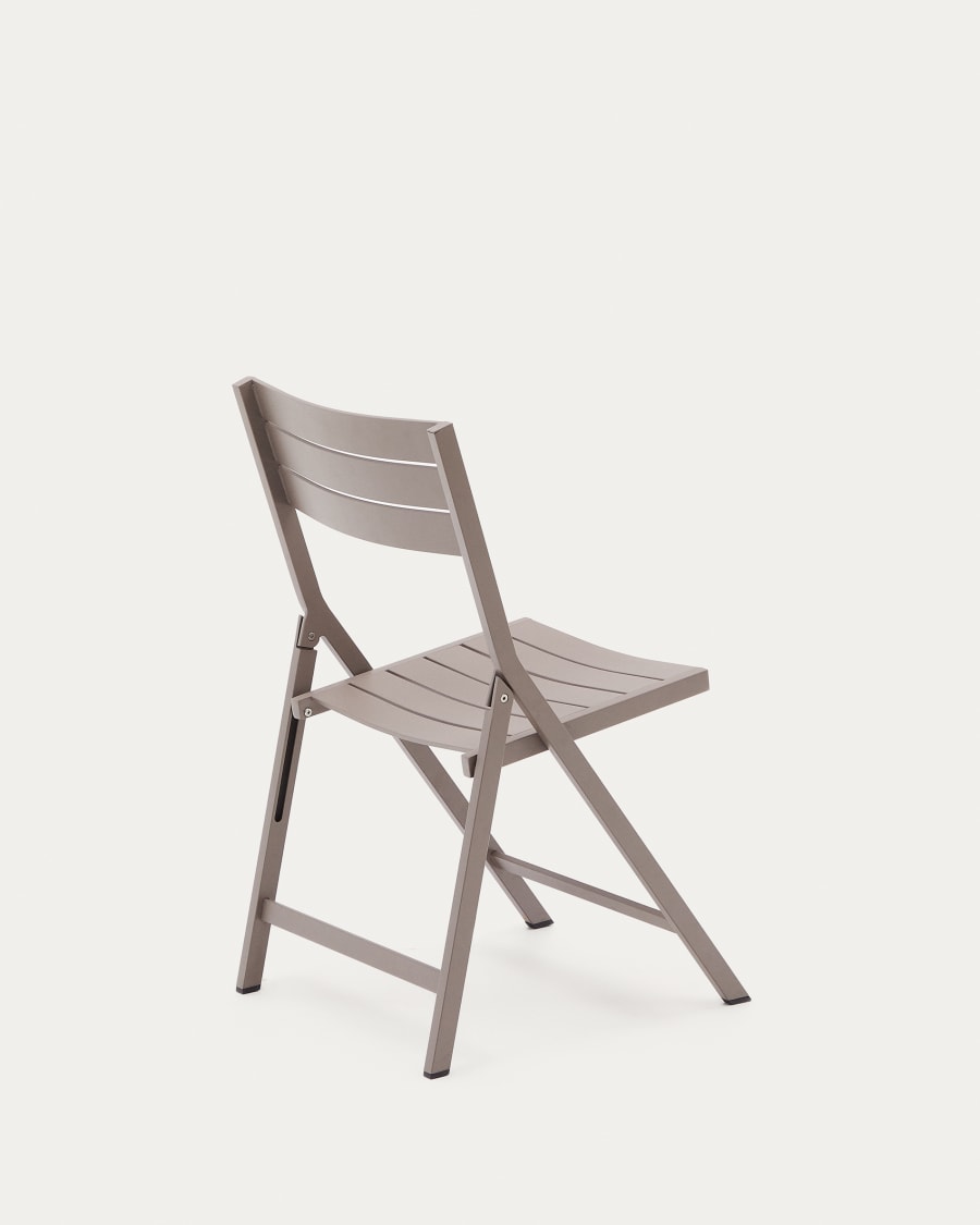 Folding Outdoor Chair Torreta made of Aluminum with matt brown finish