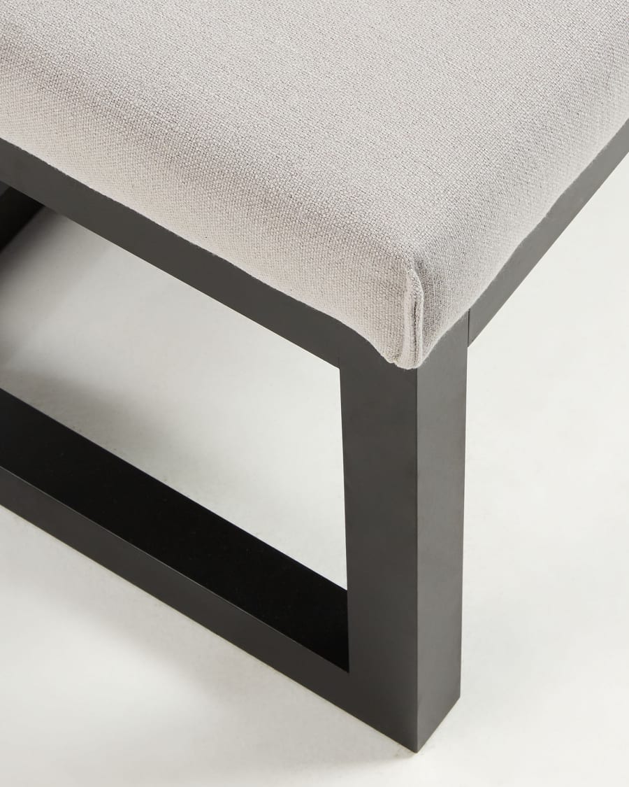 Wood black Loya bench 128 cm