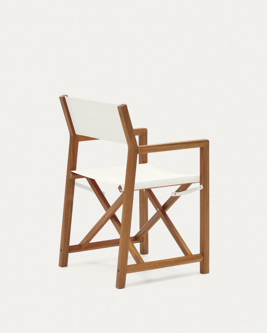 Thianna folding outdoor chair in beige with solid acacia wood FSC 100%