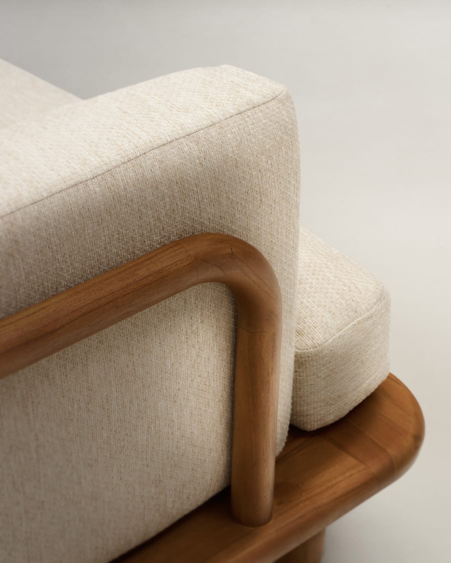 Turqueta 3-seater sofa made from solid teak wood 230 cm FSC 100%