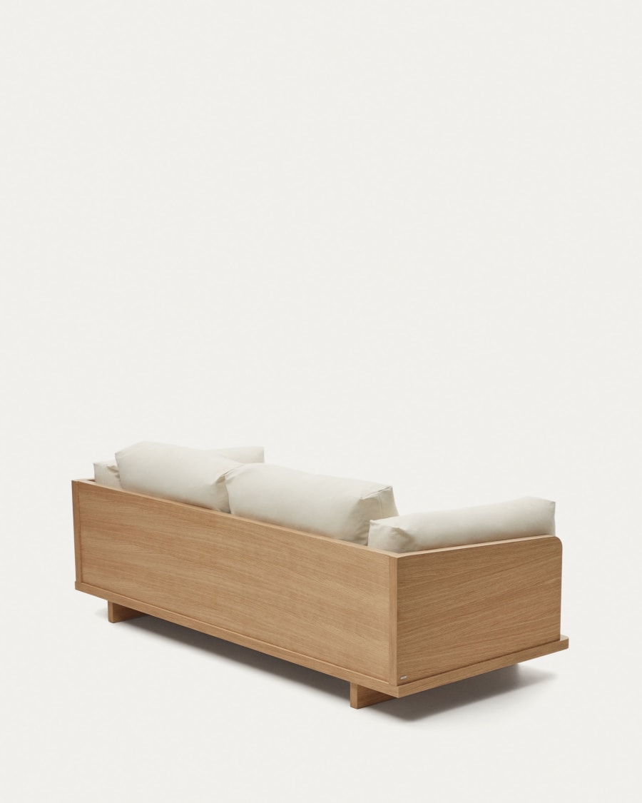 Oaq 3 seater sofa in beige, 225 cm FSC Mix Credit