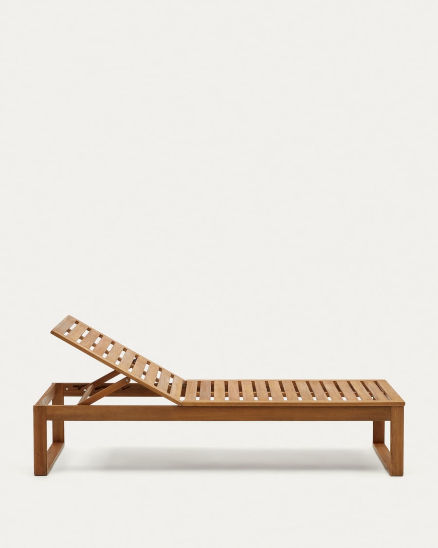 Sulamita outdoor sun lounger made from solid acacia wood FSC 100%