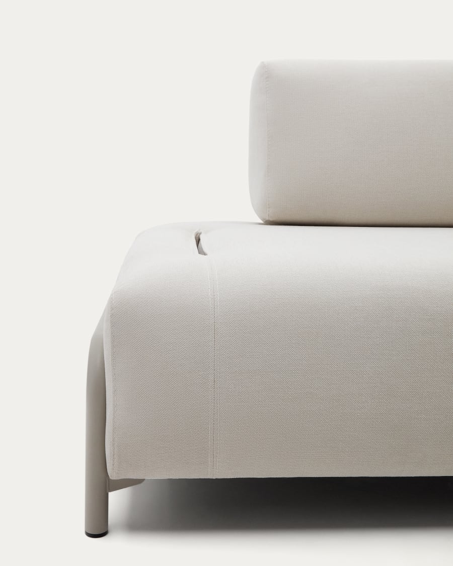 Compo module beige chenille 3-seater with beige metal structure 232 cm FSC Mix Credit