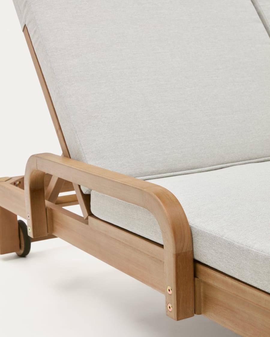 Sonsaura double sun lounger made from solid eucalyptus wood FSC 100%