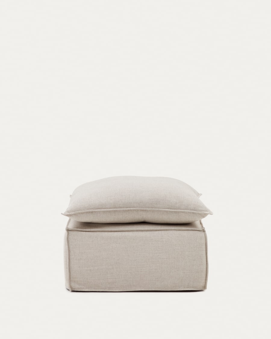 Anarela linen pouffe cover, 80 x 80 cm