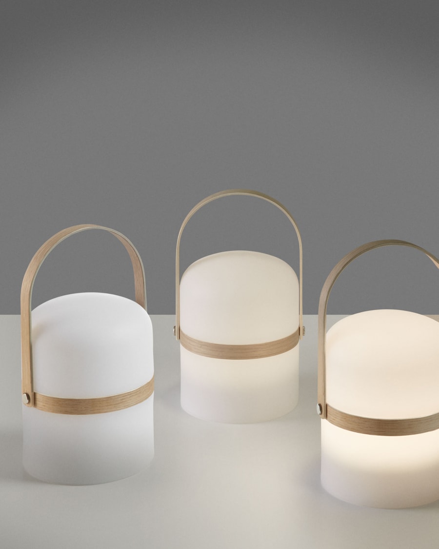 Ridley table lamp made of polyethylene and beech wood