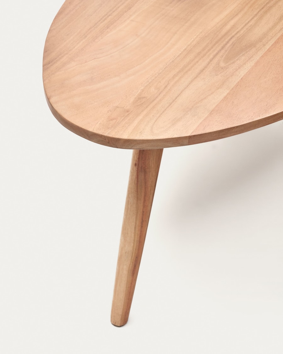 Eluana coffee table in solid acacia with natural finish, Ø 110 x 60 cm