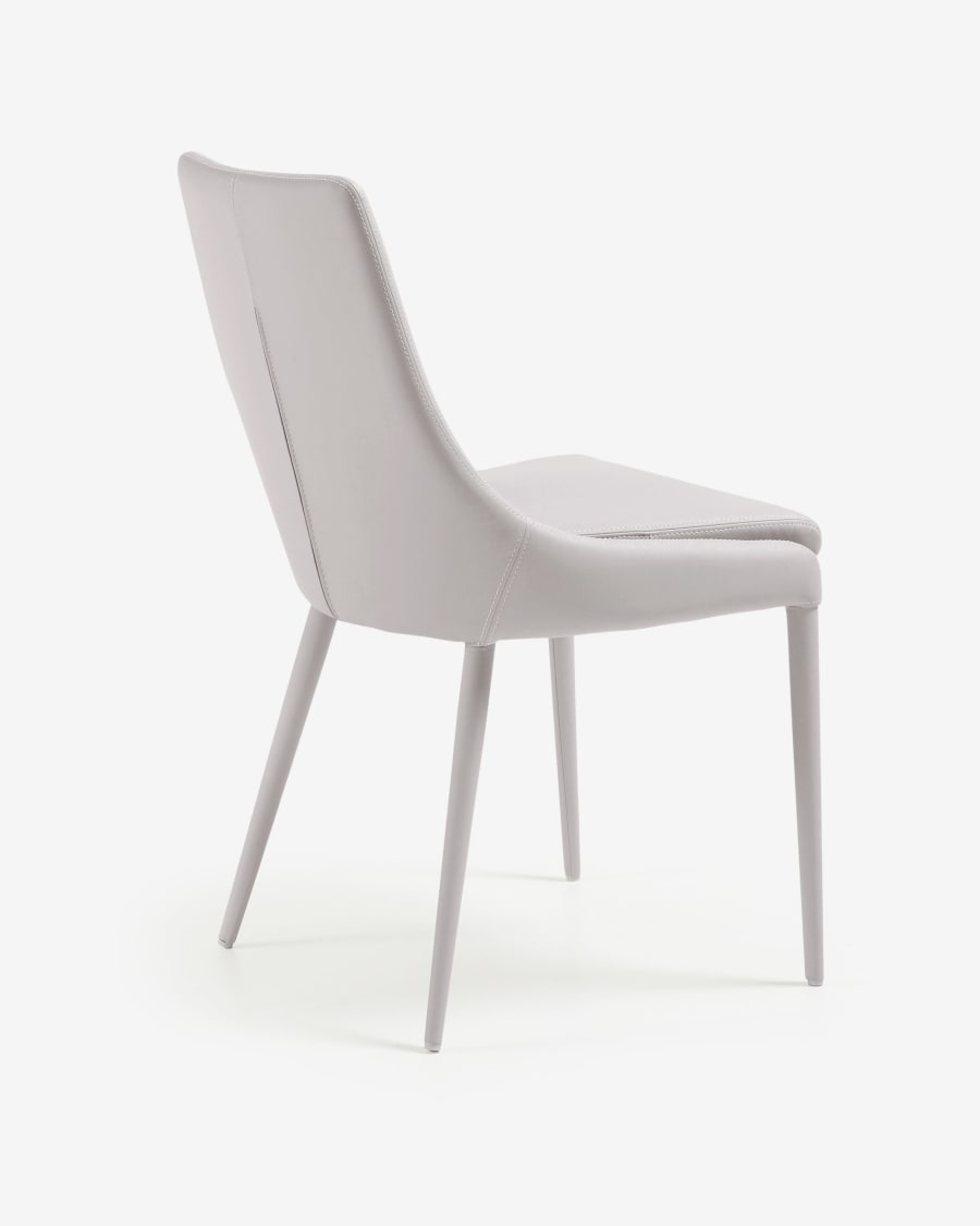 Davi beige vegan leather chair