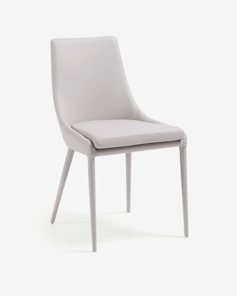 Davi beige vegan leather chair
