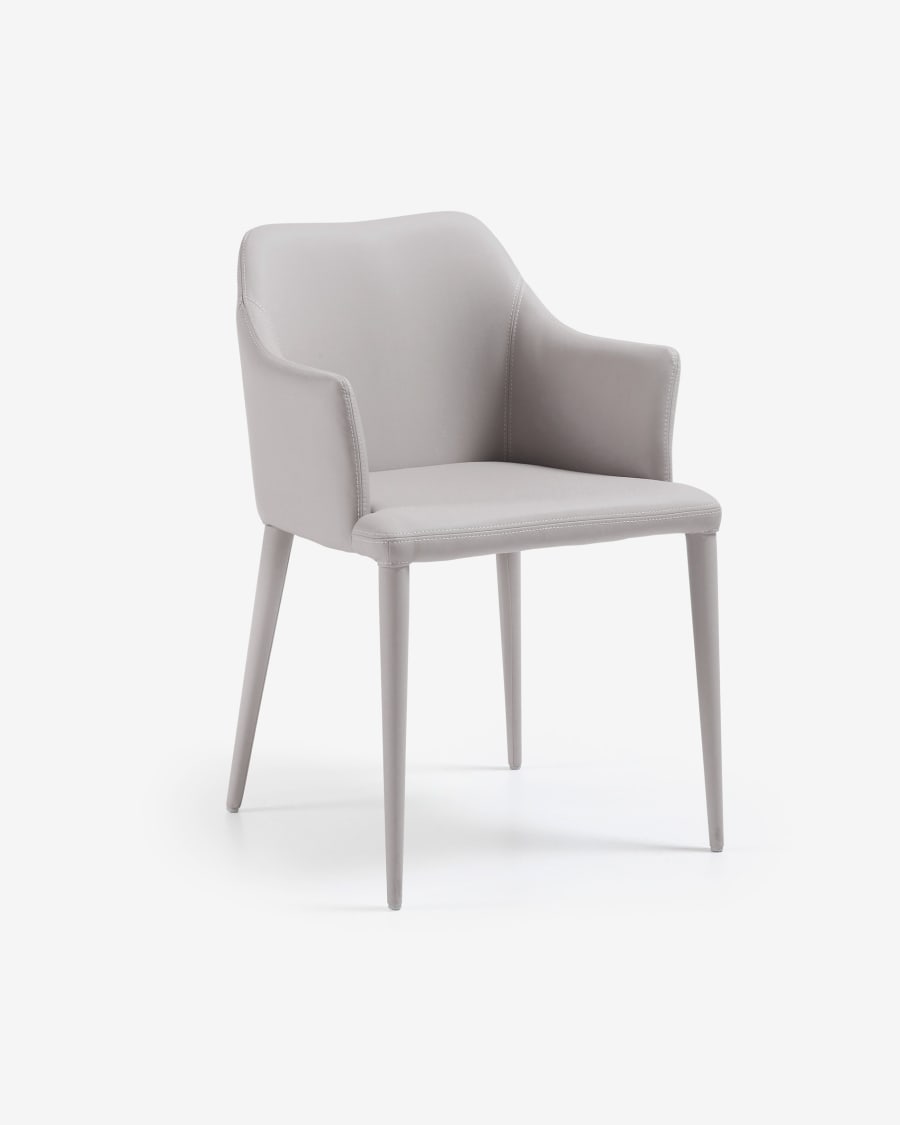 Croft faux leather chair in beige