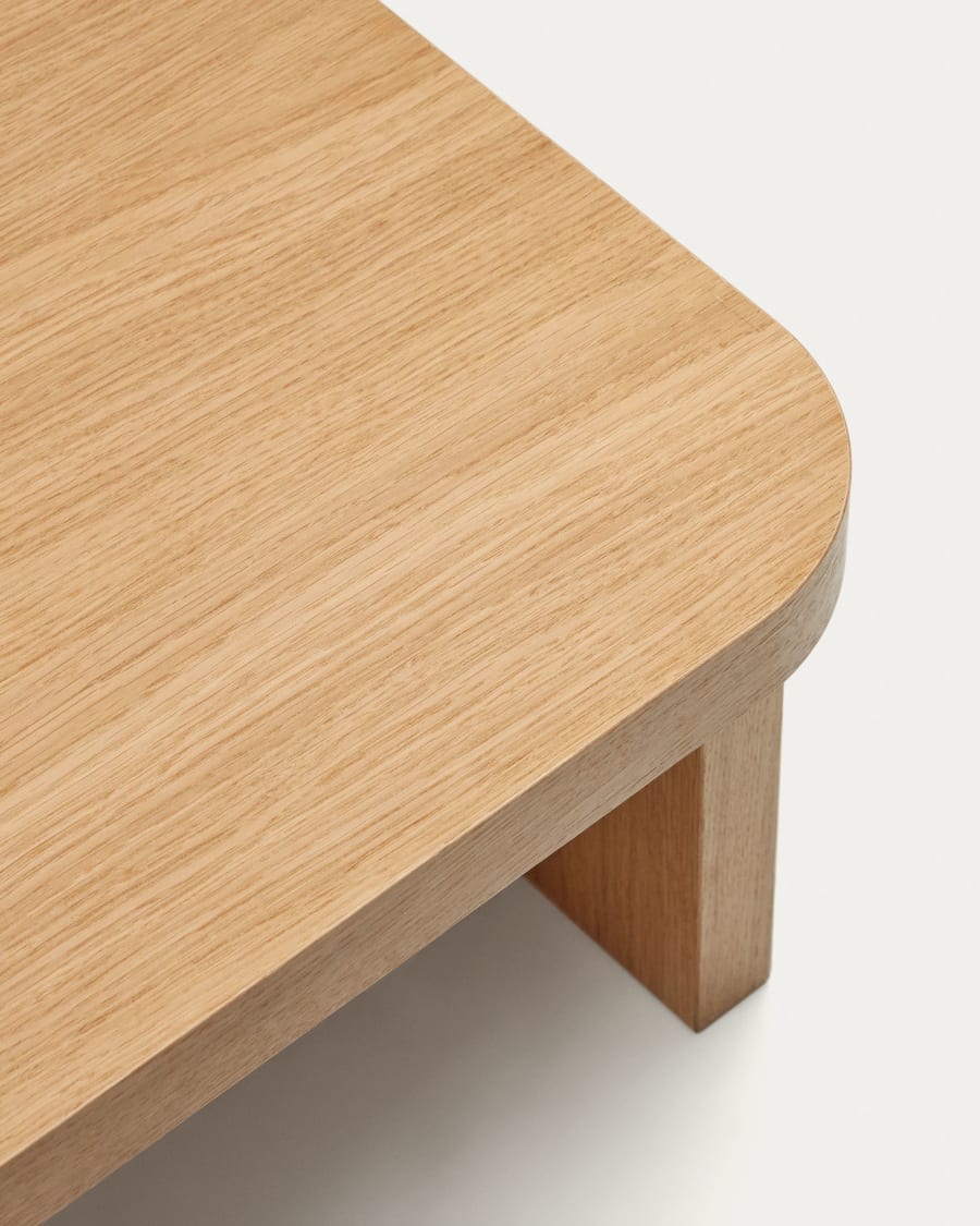 Oaq coffee table in oak wood veneer with natural finish, 140 x 75 cm FSC Mix Credit