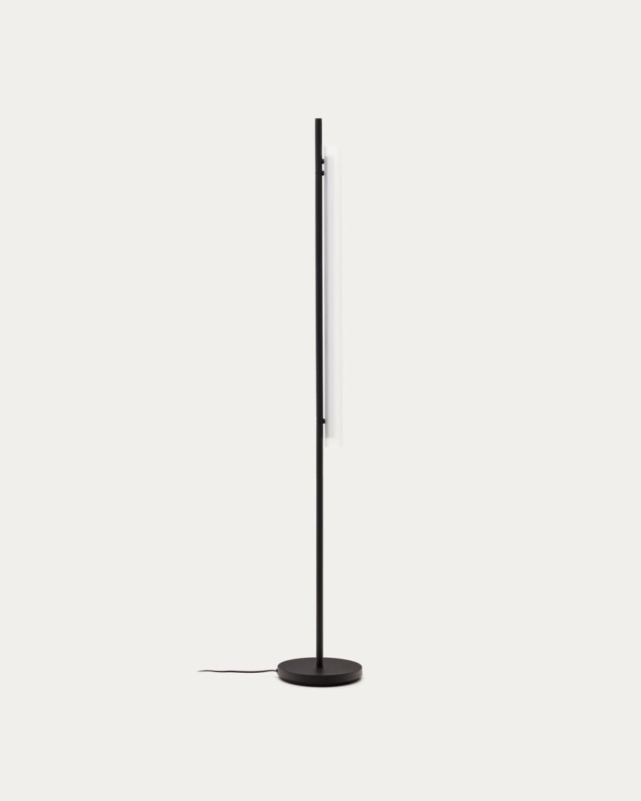 Vauxall floor lamp made of metal and frosted glass | Kave Home Greece